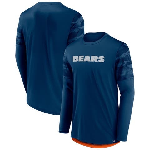 Men's Fanatics Branded Navy/Orange Chicago Bears Square Off Long Sleeve T-Shirt