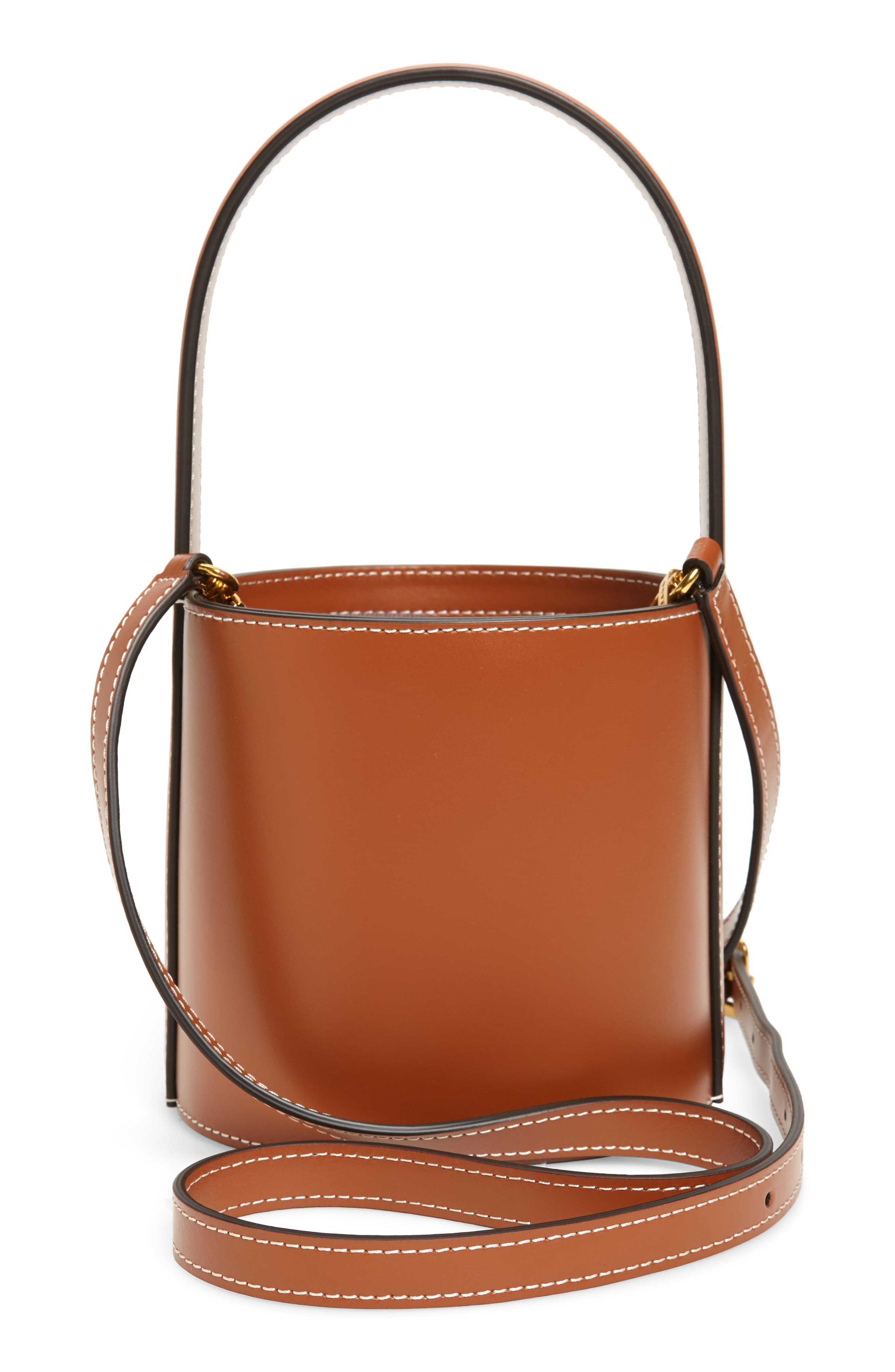 STAUD Mini Bissett Leather Bucket Bag, Alternate, color, 