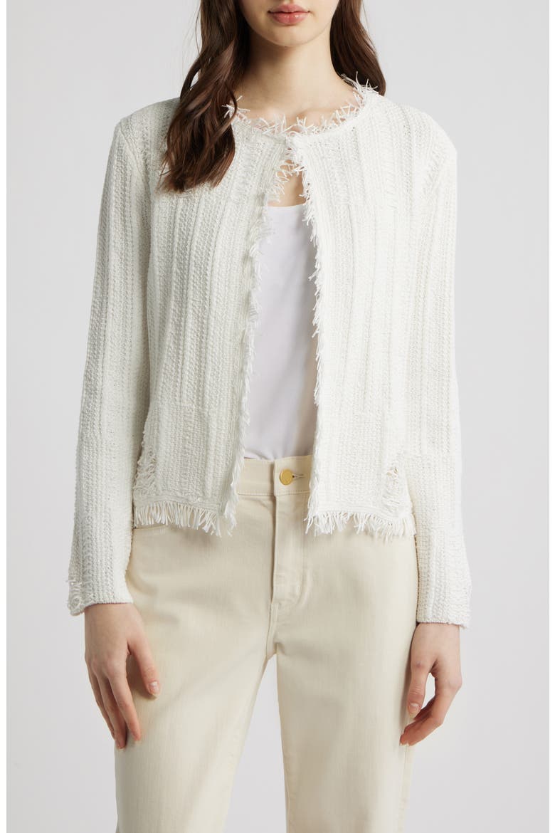 Marlee Fringe Cardigan, Main, color, IVORY