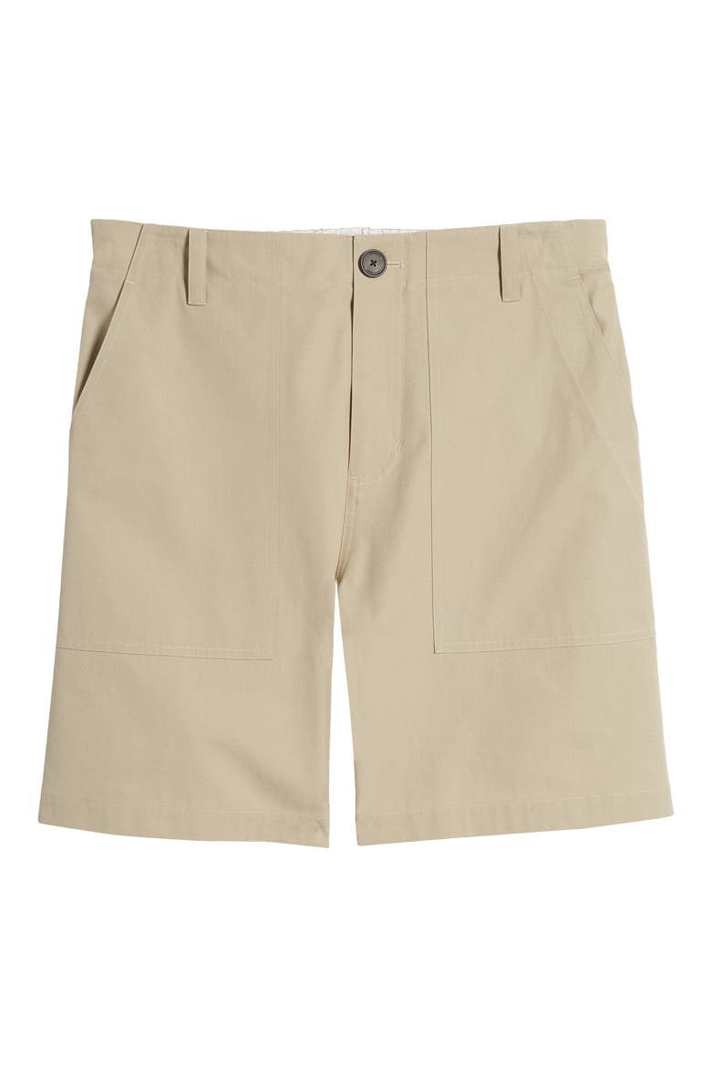 Patch Cotton Traveler Shorts, Alternate, color, DARK BEIGE