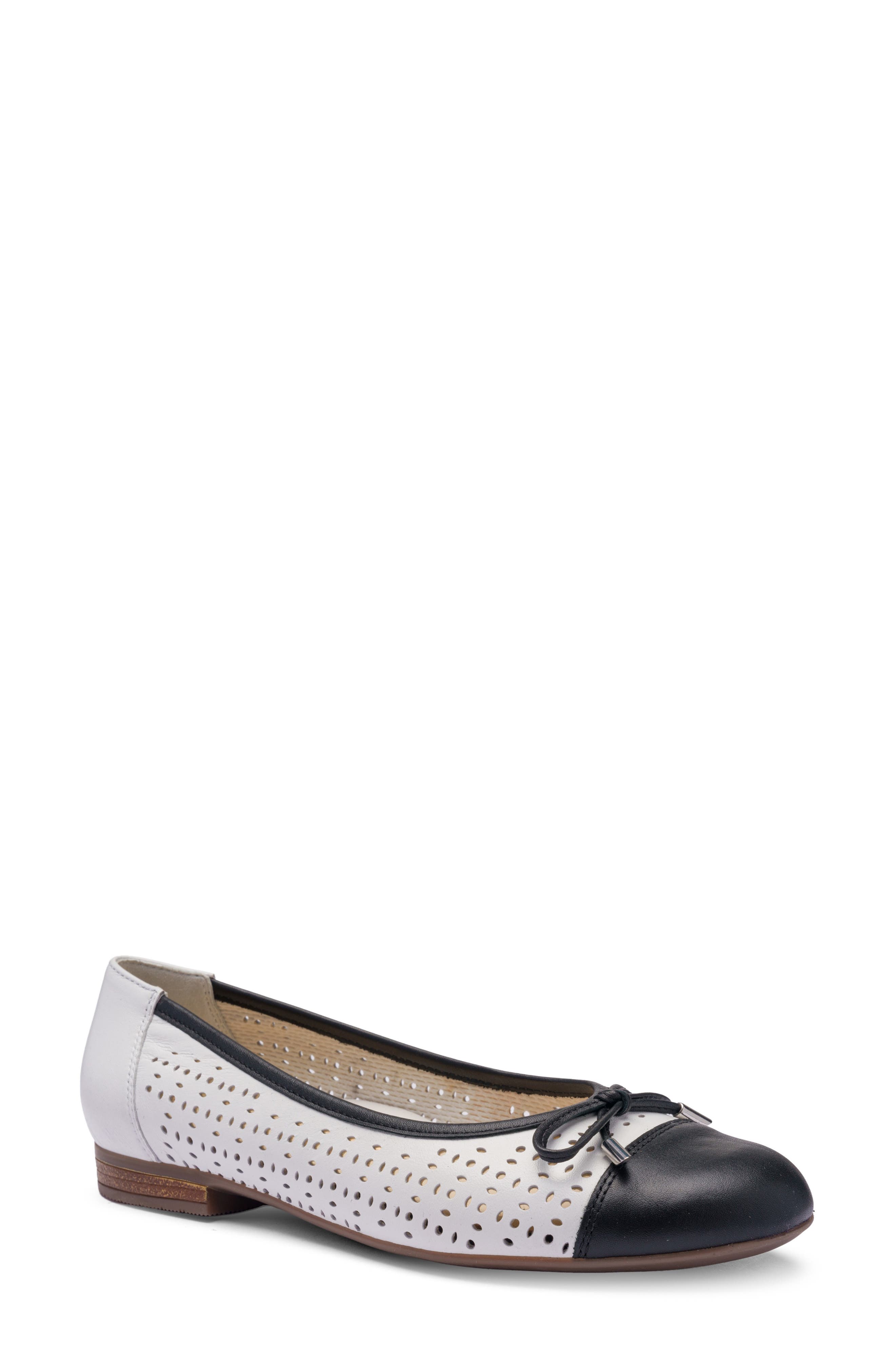 ara Sangria Cap Toe Flat, Main, color, 