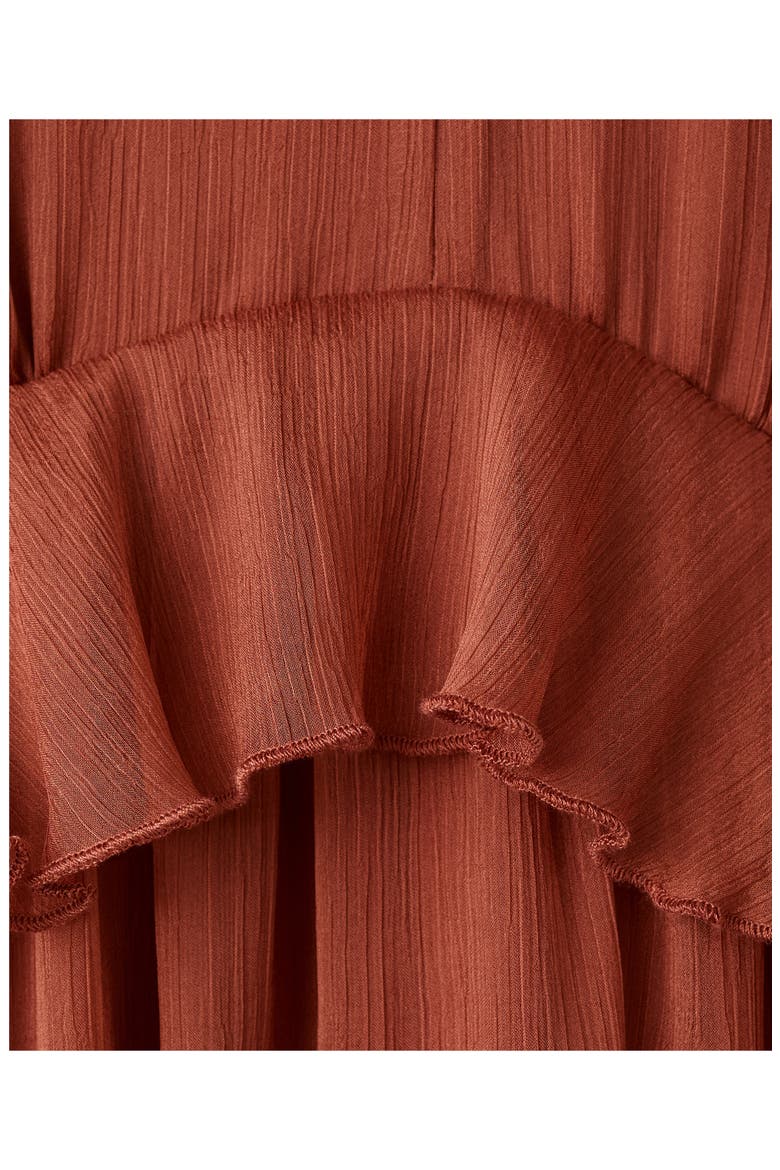 Ruffle Flutter Sleeve Maxi, Alternate, color, BURNT ORANGE