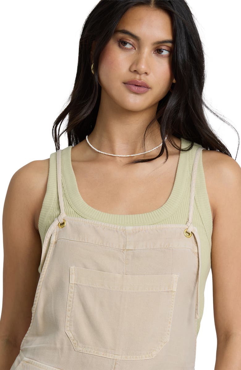 Billabong Wild Pursuit Short Overalls, Alternate, color, Oatmeal