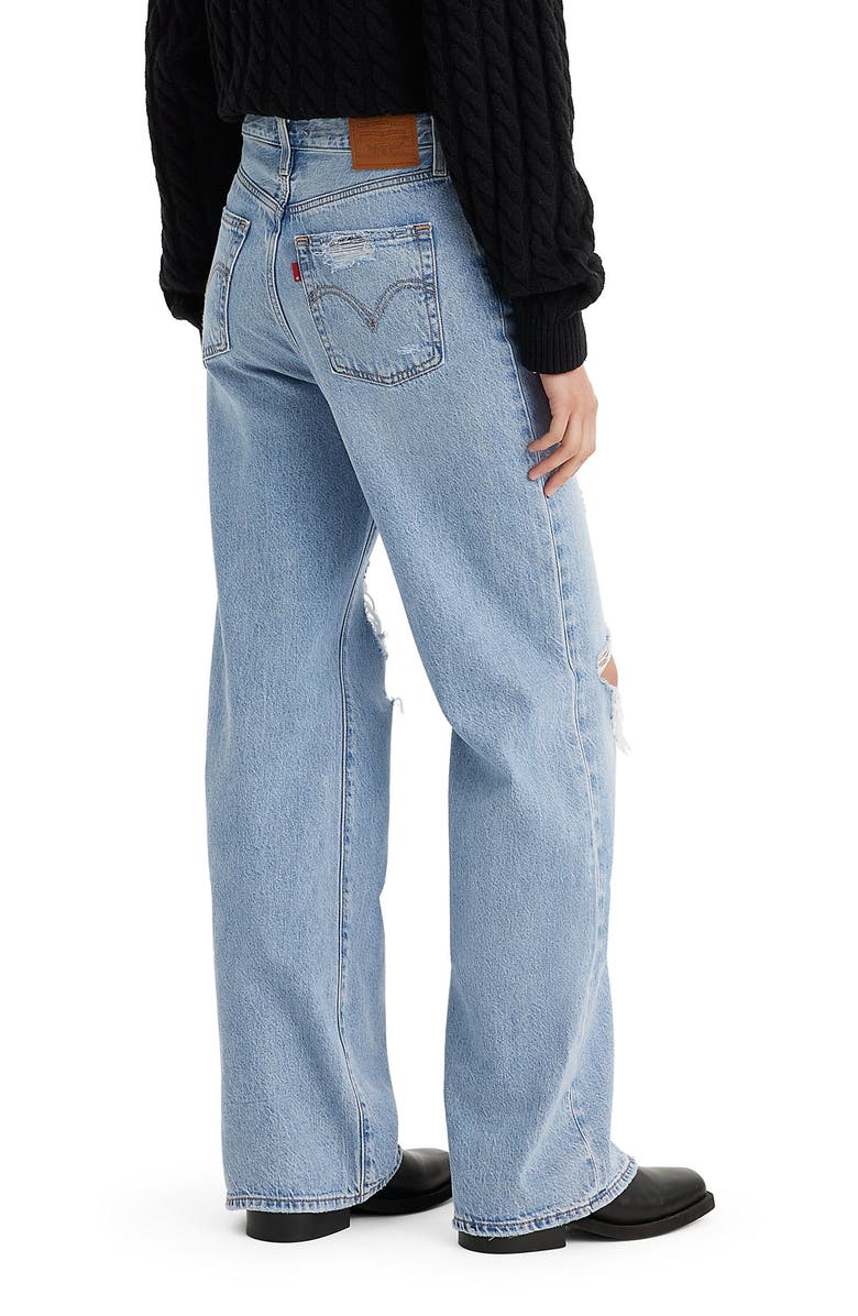 Levi's<sup>®</sup> Ribcage Ripped High Waist Wide Leg Jeans, Alternate, color, 