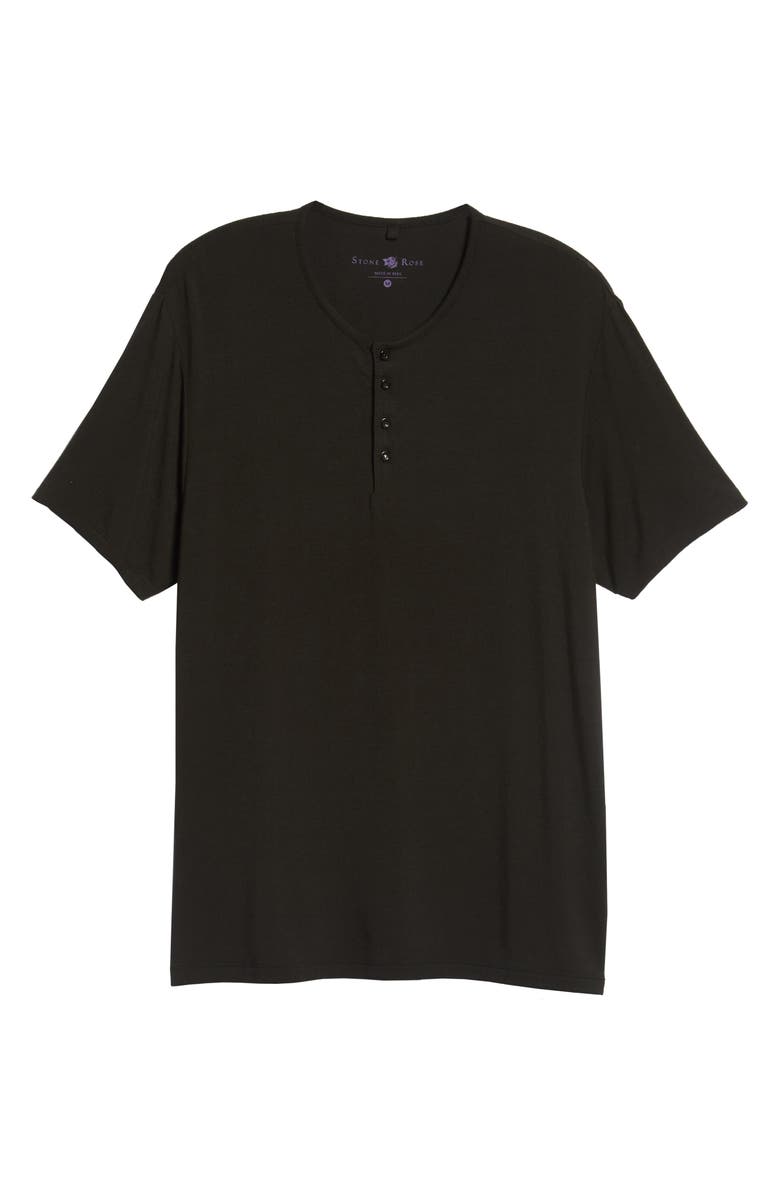 Stone Rose Short Sleeve Stretch Modal Henley, Alternate, color, 