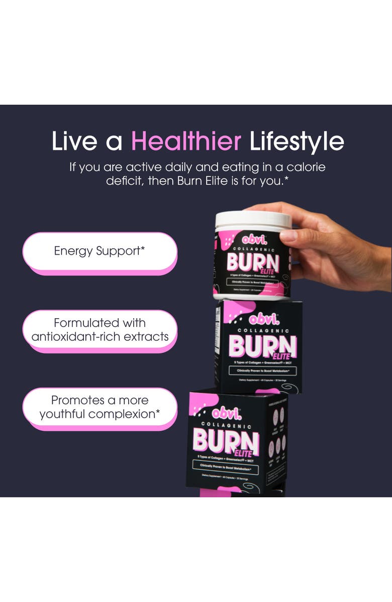 Obvi Burn Elite Collagen Supplement Metabolism, Alternate, color, NO COLOR