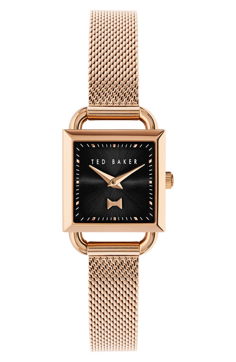 Ted Baker London Taliah Bow Mesh Strap Watch, 24mm, Main, color, 