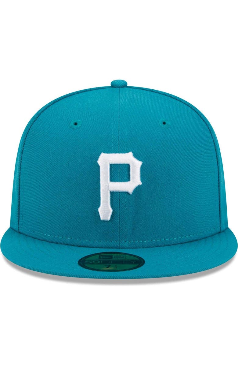 New Era Men's New Era Turquoise Pittsburgh Pirates 59FIFTY Fitted Hat, Alternate, color, 