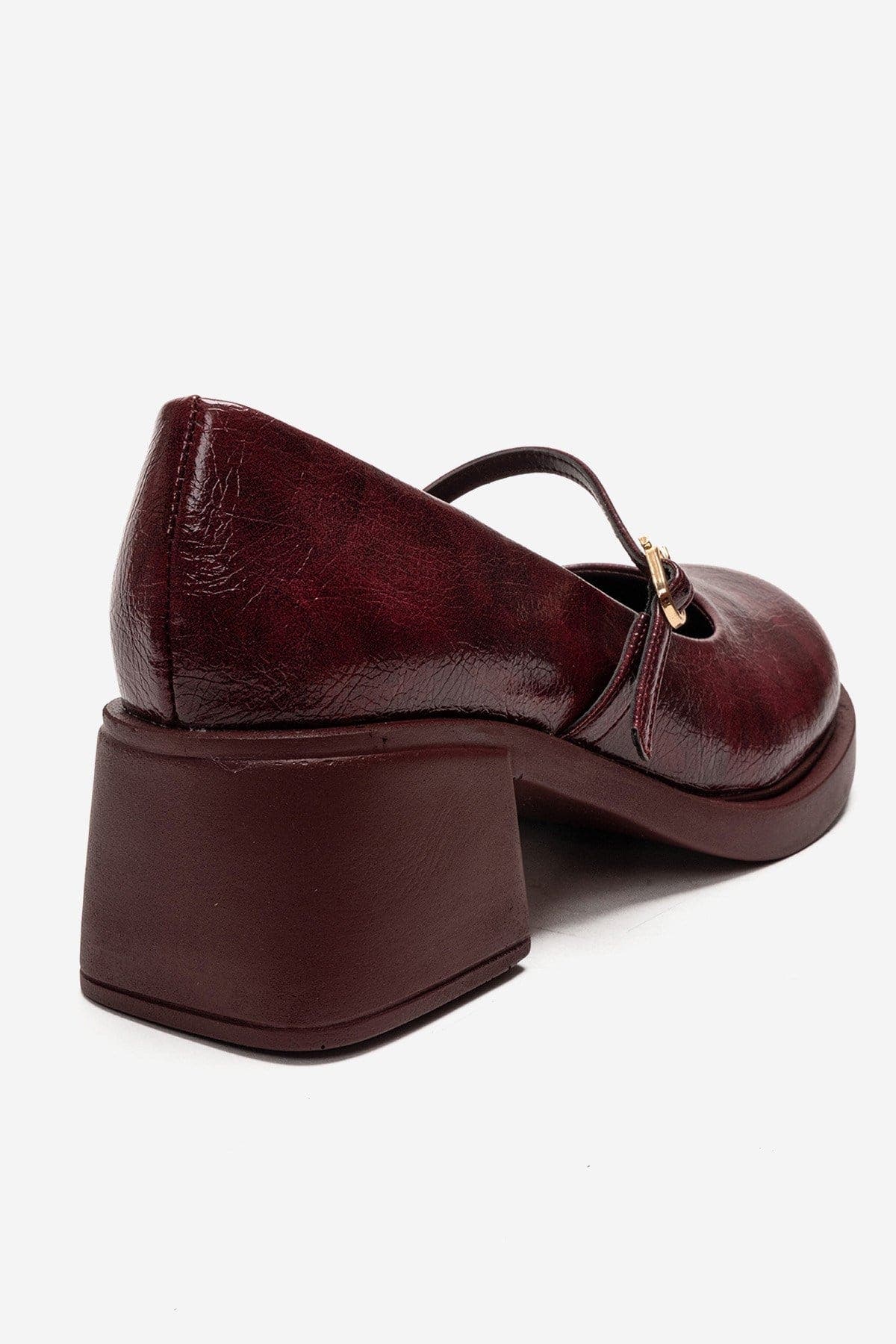 Luanda Block Heel Mary Jane Shoes, Alternate, color, Burgundy