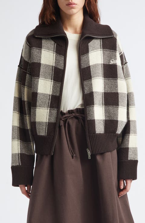 Journey Rachell Buffalo Check Knit Jacket