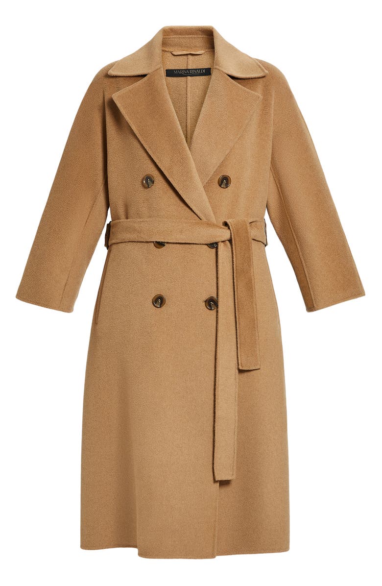 Marina Rinaldi Bratto Double Faced Virgin Wool Trench Coat, Alternate, color, 