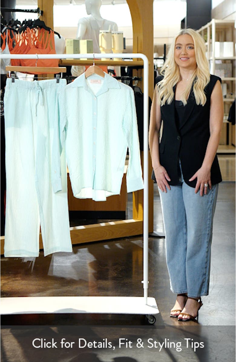 Sabine Stripe Seersucker Pajamas, sales video thumbnail