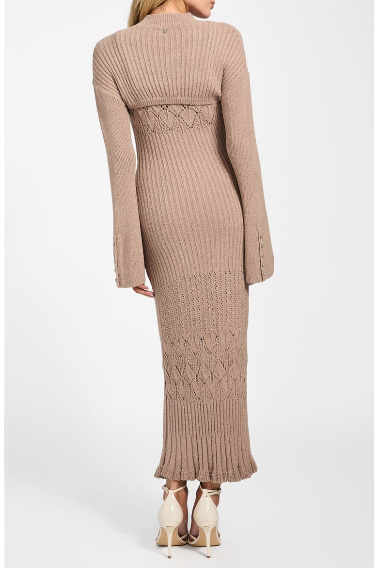 Shinju Bouclé Maxi Dress & Shrug Set, Alternate, color, BEIGE
