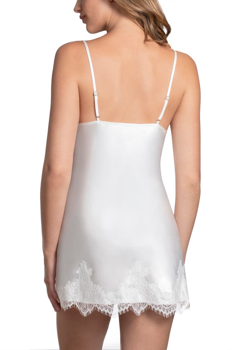 Britney Lace Trim Chemise, Alternate, color, IVORY