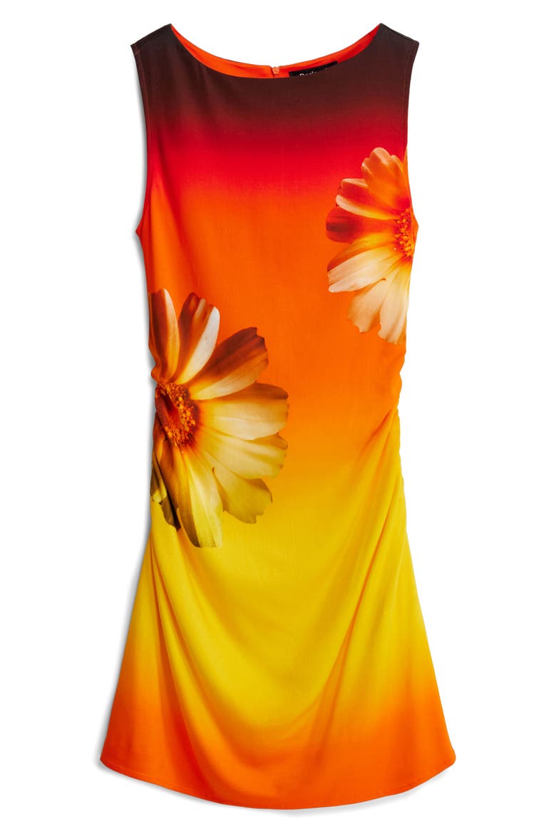 Floral Ombré Dress, Alternate, color, ORANGE