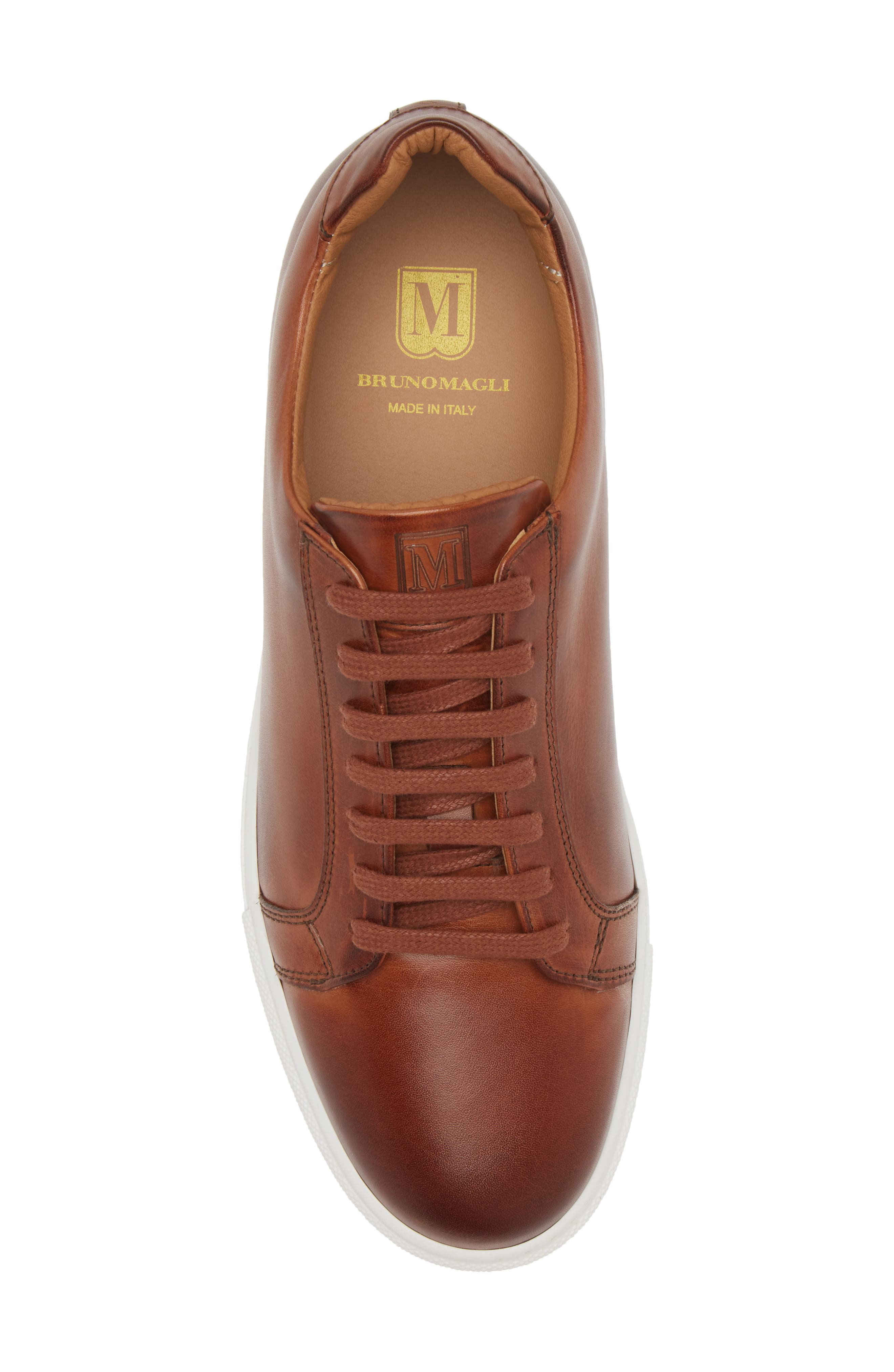 Bruno Magli Daniel Low Top Sneaker, Alternate, color, Cognac