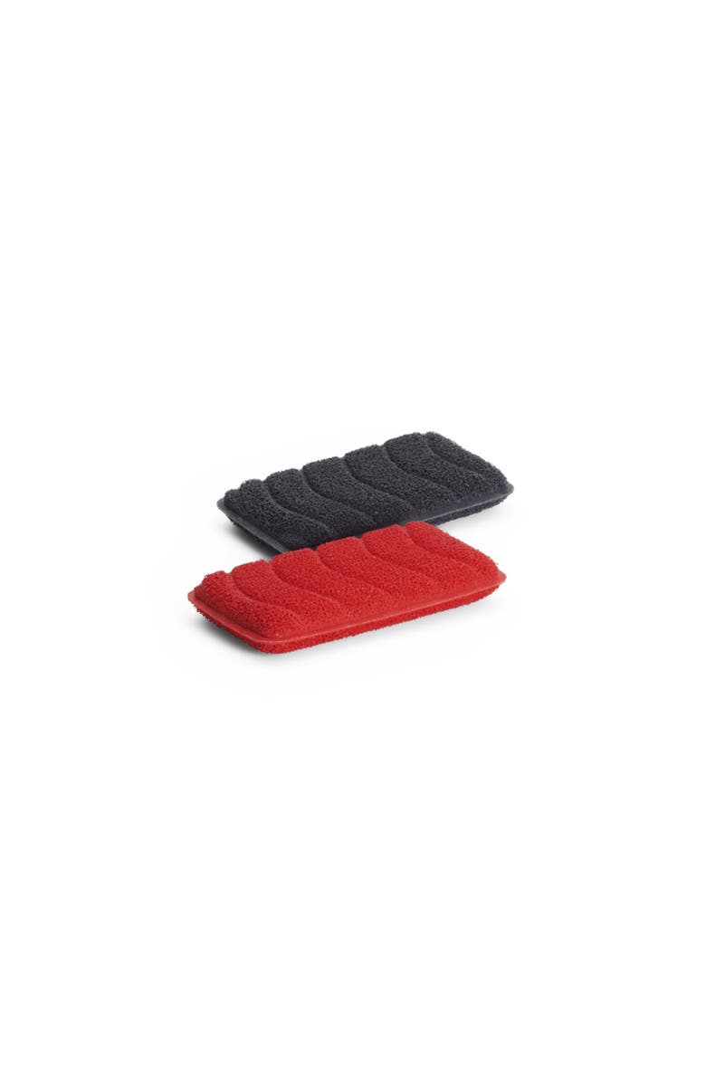 WOLL Silicone 2 Pc Sponge Set, Black and Red, Main, color, Black