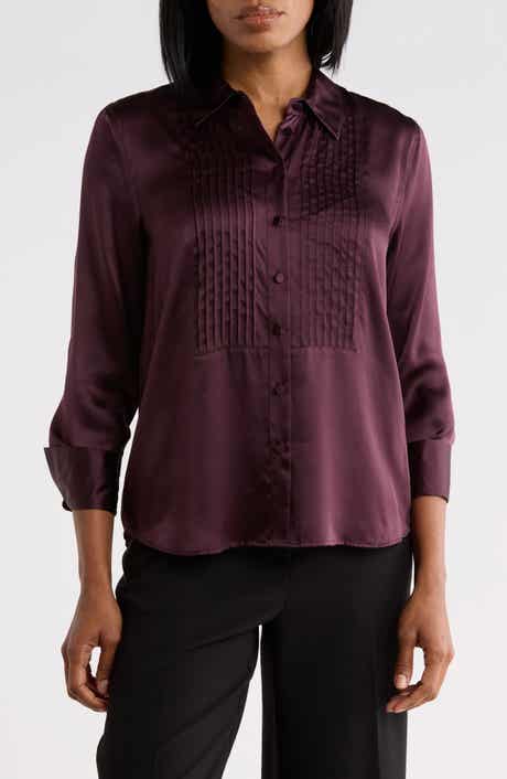 Divya Pintuck Silk Tux Shirt