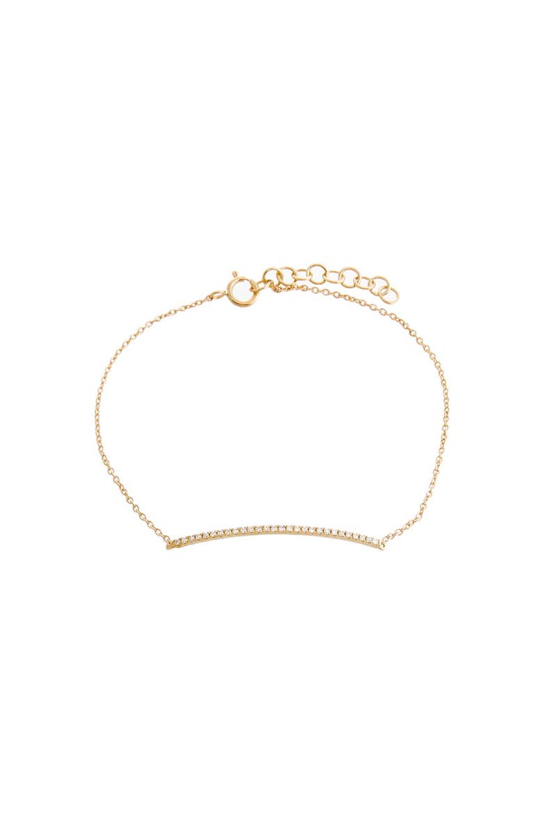 Diamond Pave Bar Bracelet 14K, Main, color, 14K Gold