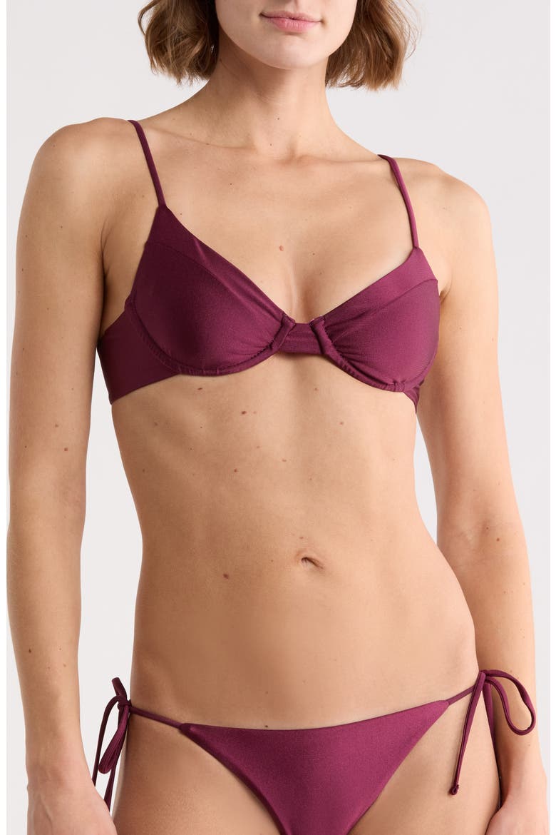 Dainty Underwire Bikini Top, Main, color, PINK
