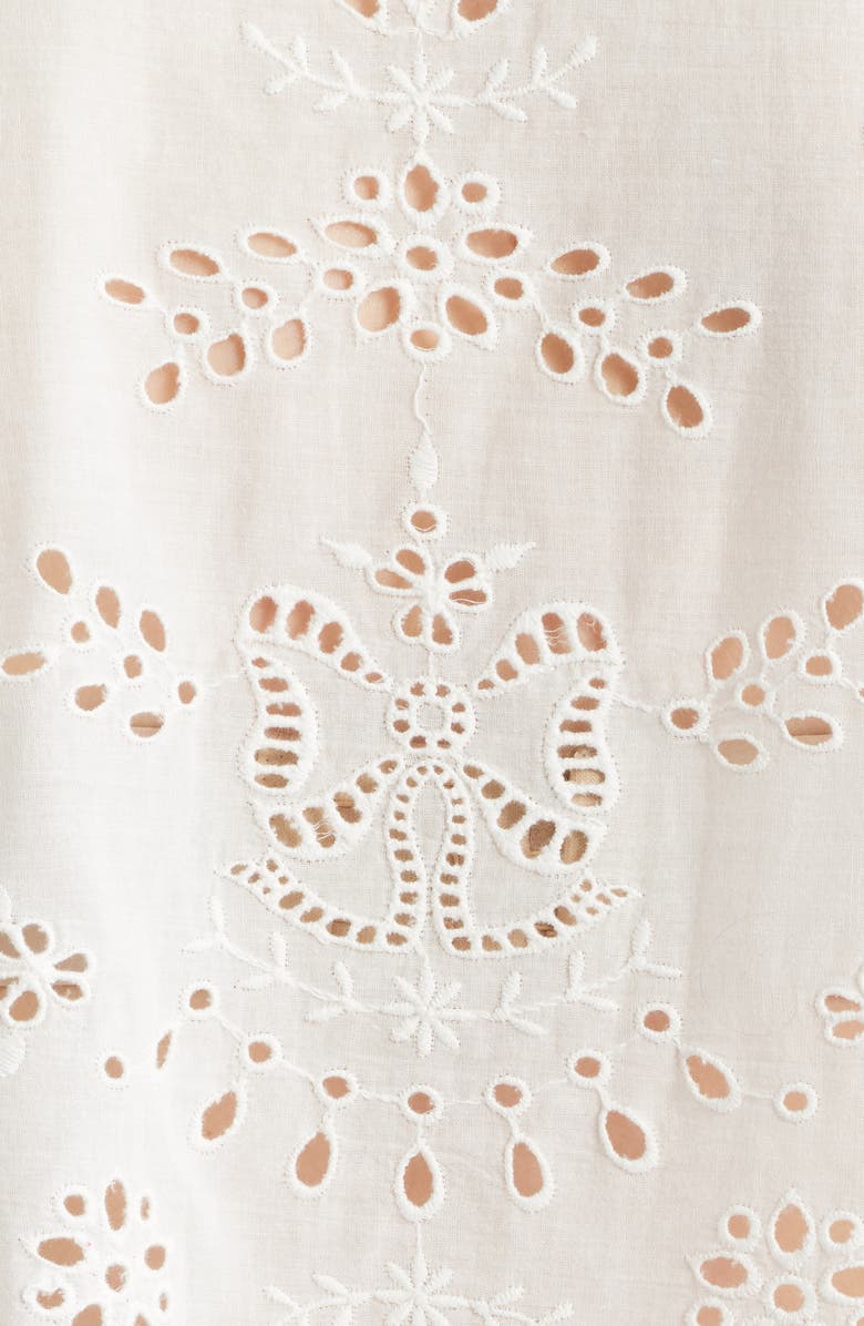 LoveShackFancy Hawthorn Cotton Broderie Anglaise Top, Alternate, color, 