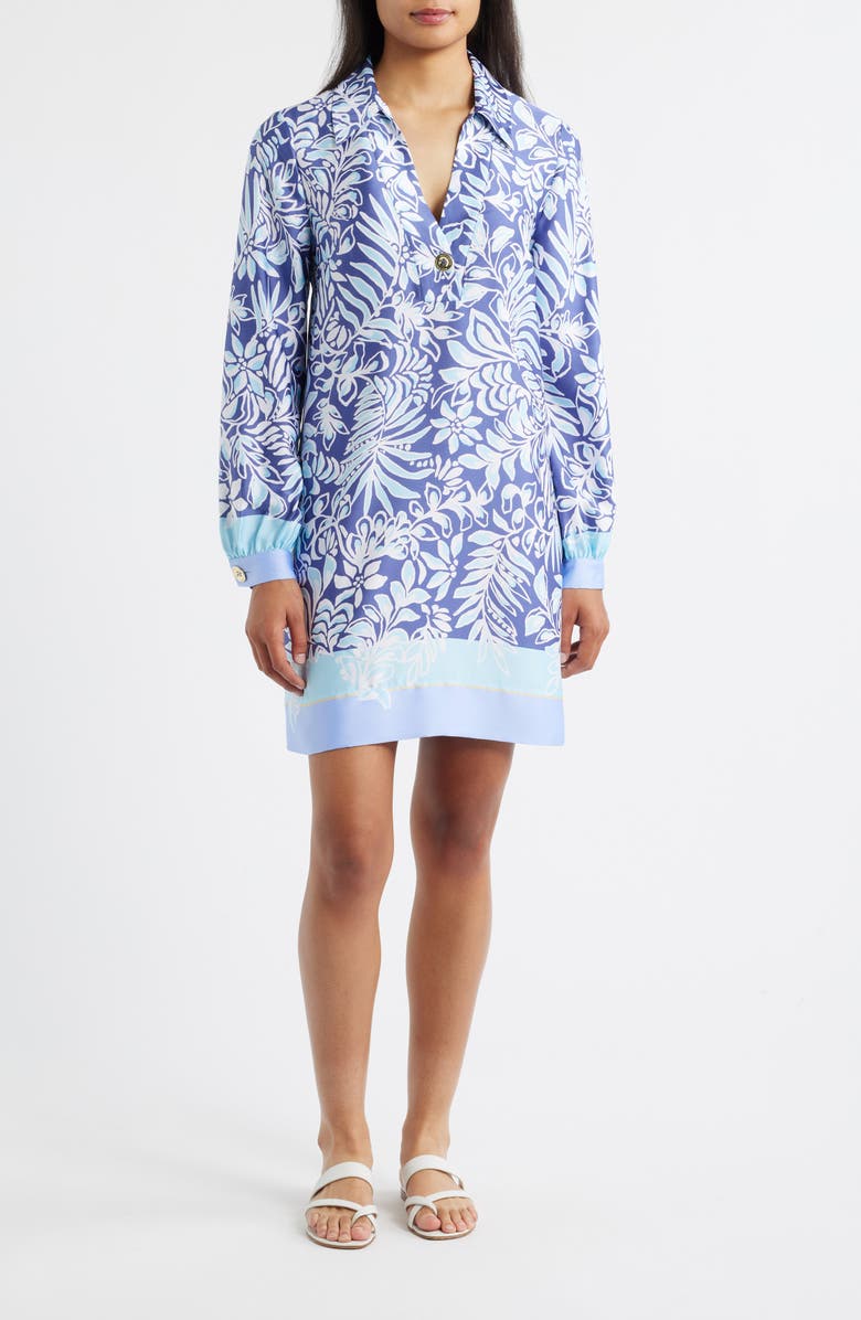 Lilly Pulitzer<sup>®</sup> Iralanne Long Sleeve Popover Shirtdress, Main, color, 