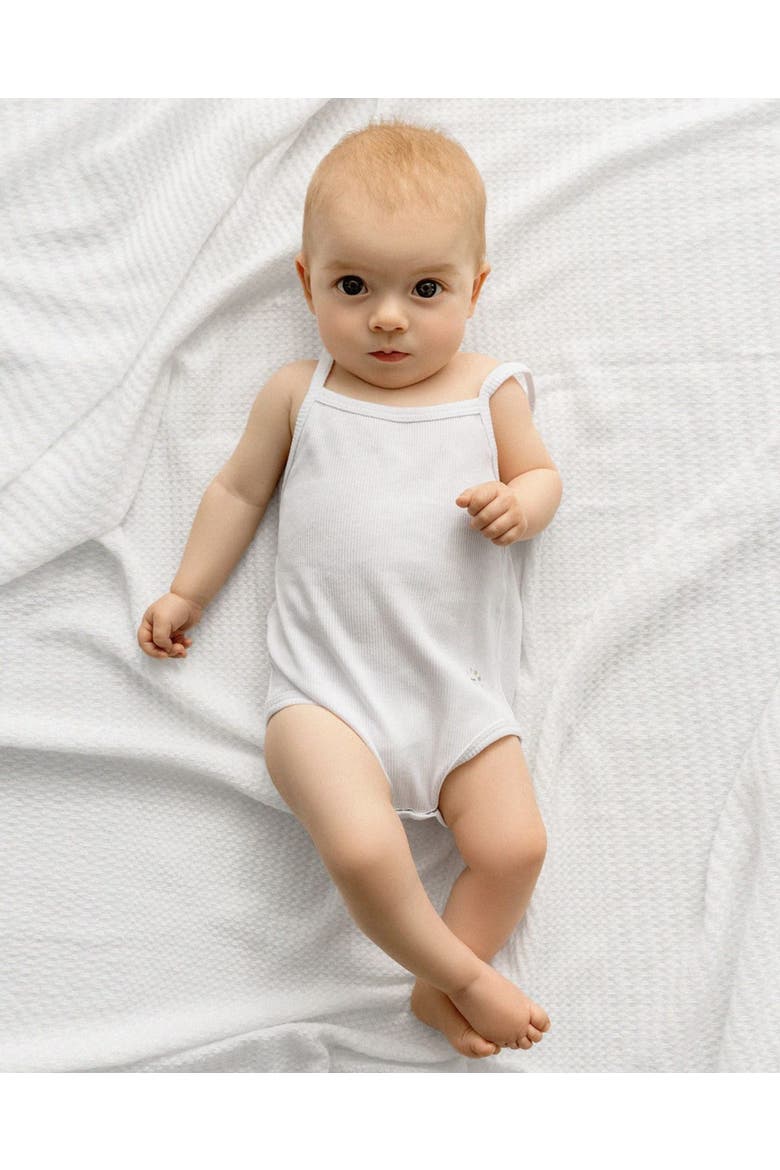 3 Pair Cotton Ribbed and Dot Pattern Bodysuits, Alternate, color, White Pink