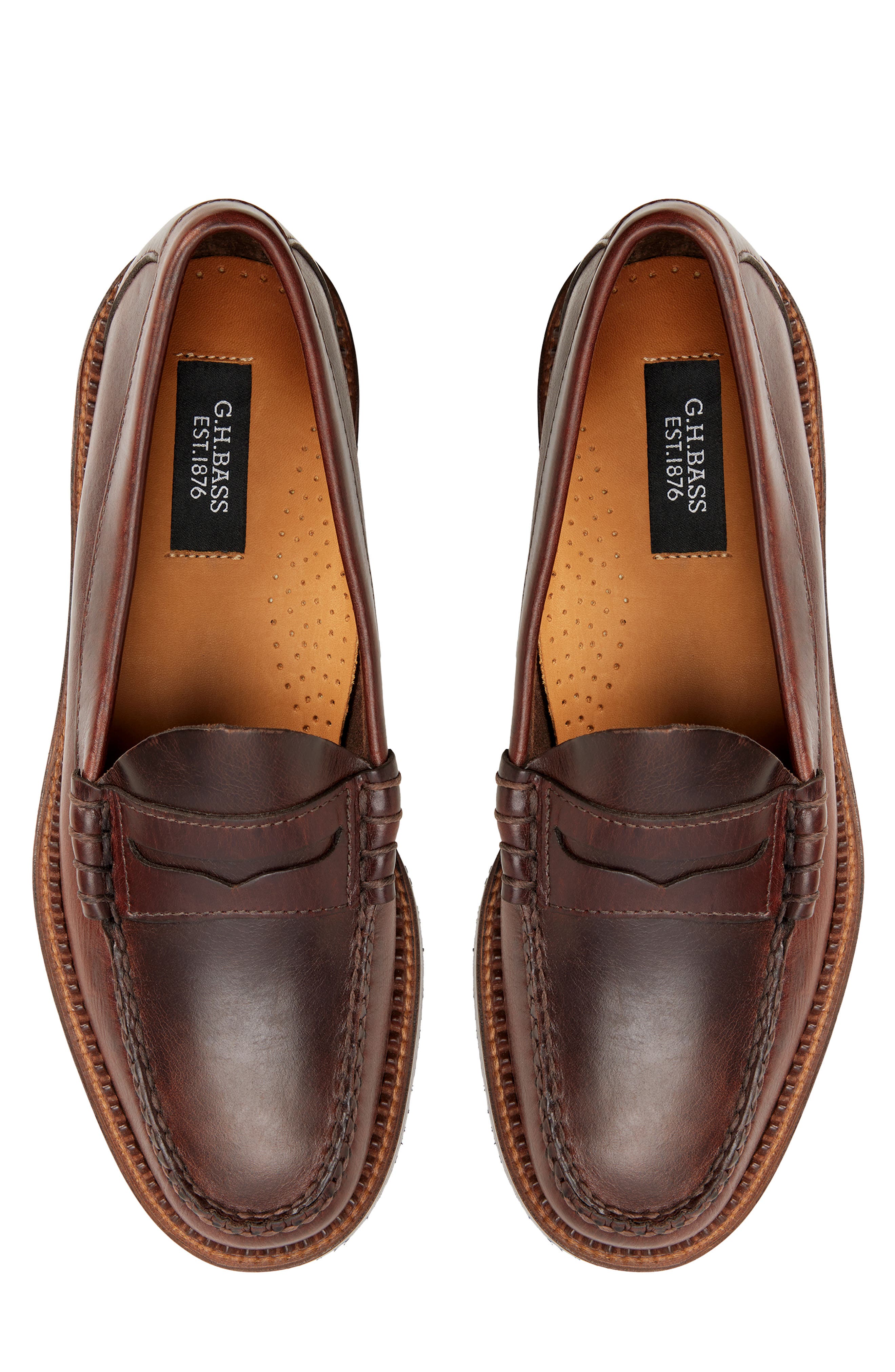 Sugarloaf Leather Penny Loafer, Alternate, color, BROWN