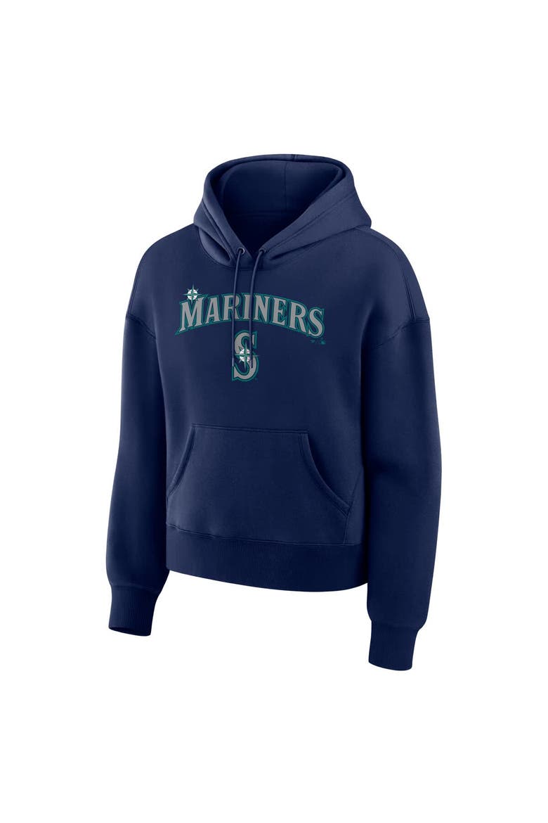 Women's Fanatics  Navy Seattle Mariners Lockup Legacy Fleece Hoodie, Alternate, color, Navy