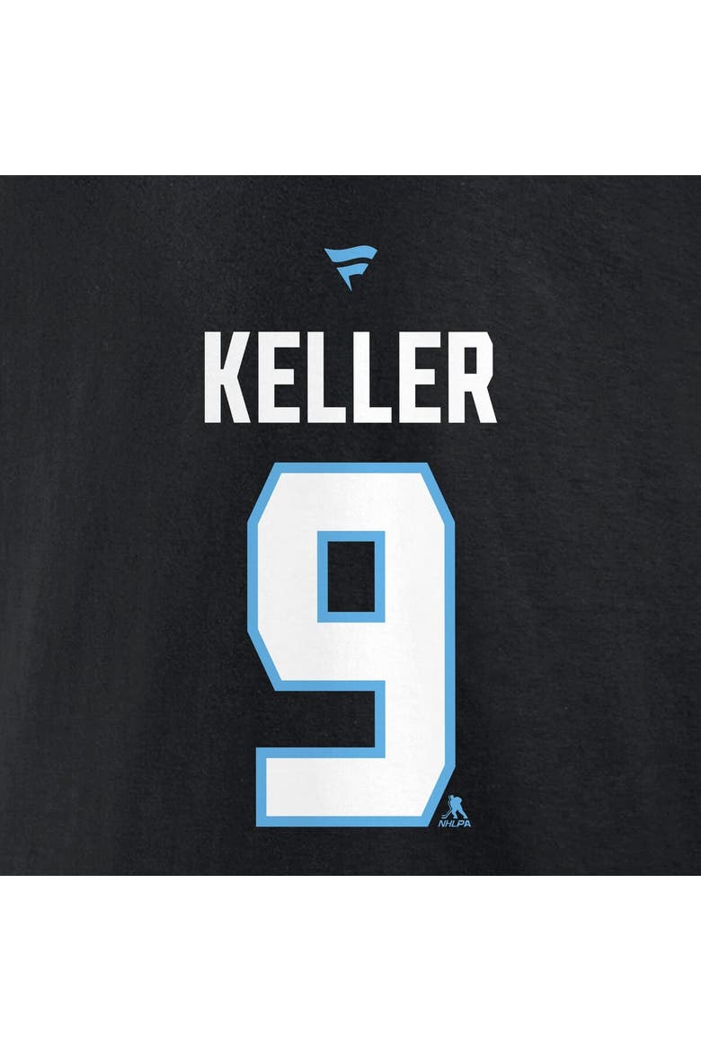 Men's Fanatics Clayton Keller Black Utah Mammoth Authentic Stack Name & Number Hoodie, Alternate, color, Black
