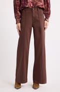 Treasure & Bond High Waist Wide Leg Twill Pants