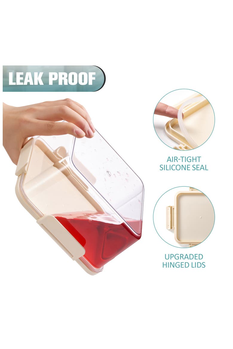 Set of 2 Airtight Food Storage Containers, Alternate, color, NO COLOR