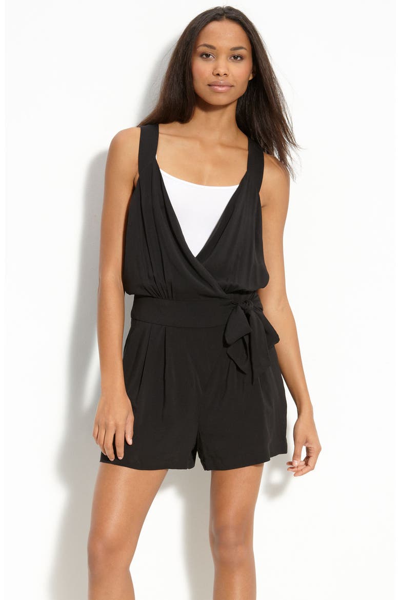 Short Romper, Main, color, BLACK