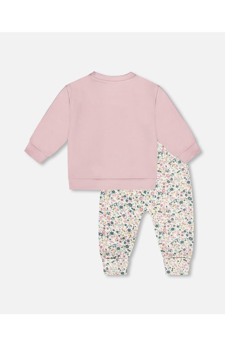 Deux par Deux Organic Cotton Evolutive Pant and Long Sleeve Top Set, Alternate, color, Neutral Purple