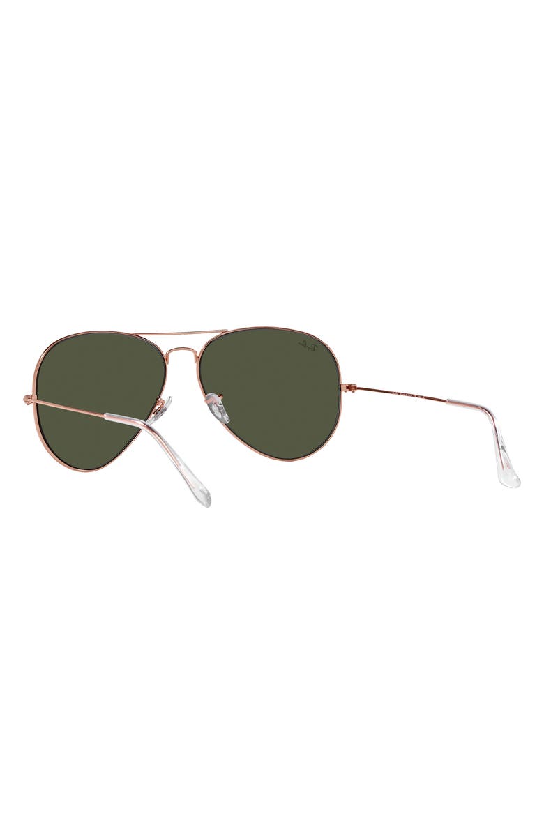 Ray-Ban 'Original Aviator' 58mm Sunglasses, Alternate, color, Rose Gold