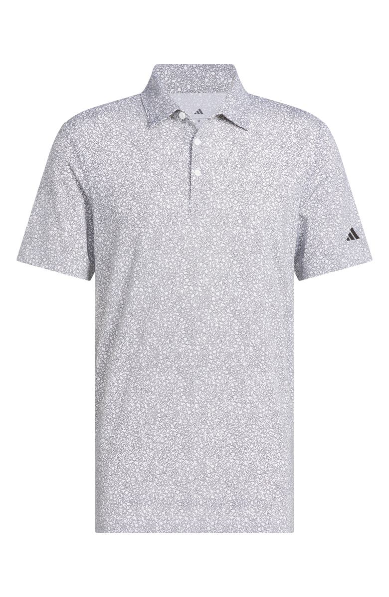 adidas Golf Ultimate Bunker Print Performance Polo, Alternate, color, White/ Black