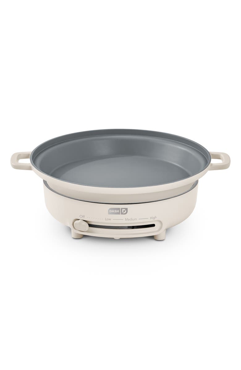 Dash Stacks 8-Piece Ceramic Cookware Set with Electric Burner, Alternate, color, Cream