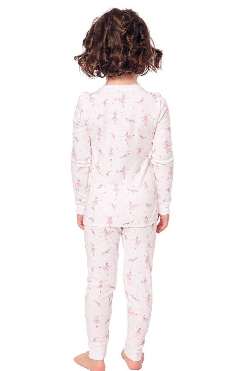 Petite Plume Kids' Sugar Plum Fairy Fitted Two-Piece Pima Cotton Pajamas, Alternate, color, White