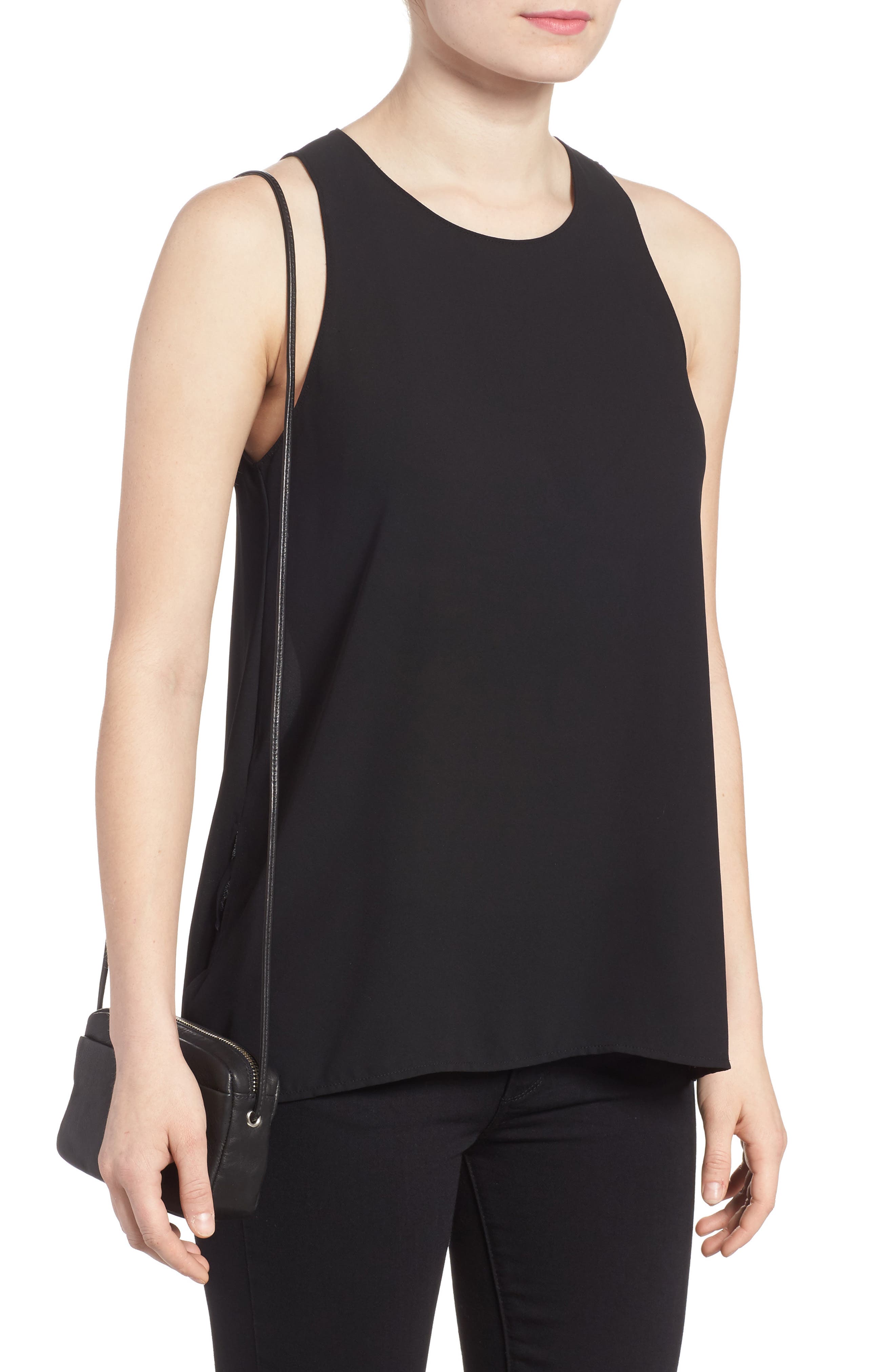 Baggu 'Mini' Pebbled Leather Crossbody, Alternate, color, 