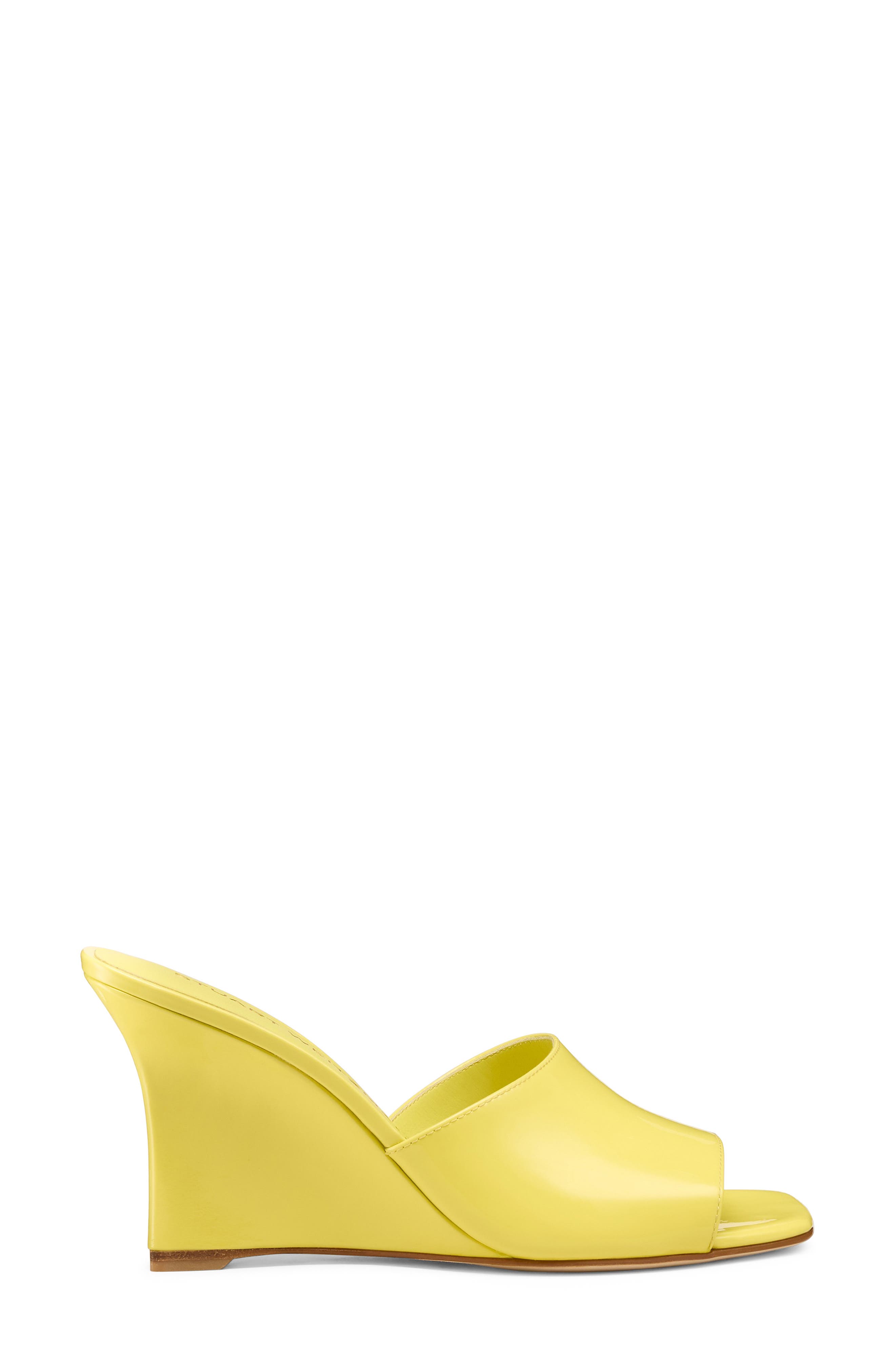 Vinnie 85 Patent Leather Wedge Mule, Alternate, color, CITRINE