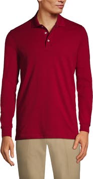 Lands' End School Uniform Long Sleeve Interlock Polo Shirt