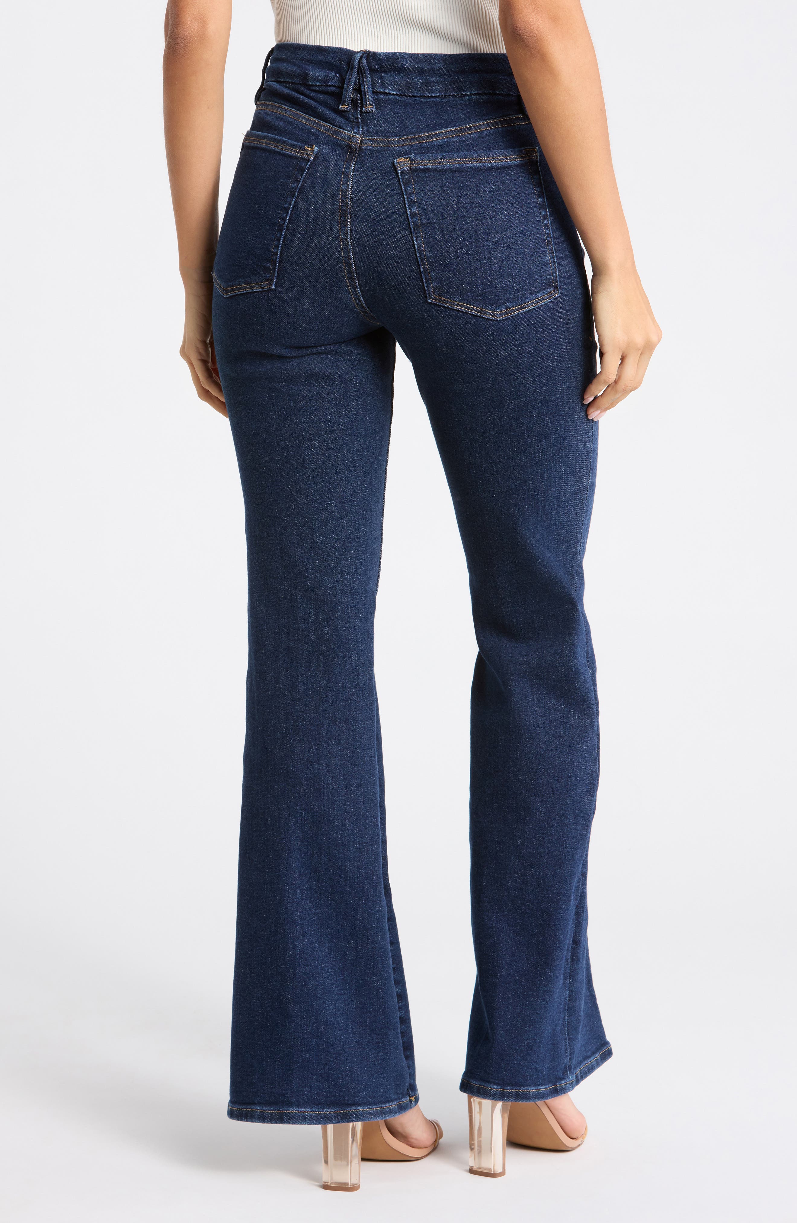 Good American Good Legs Seamed Flare Jeans (Women) | Nordstromrack