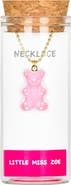 Little Miss Zoe Gummy Bear Charm Necklace in Gift Bottle