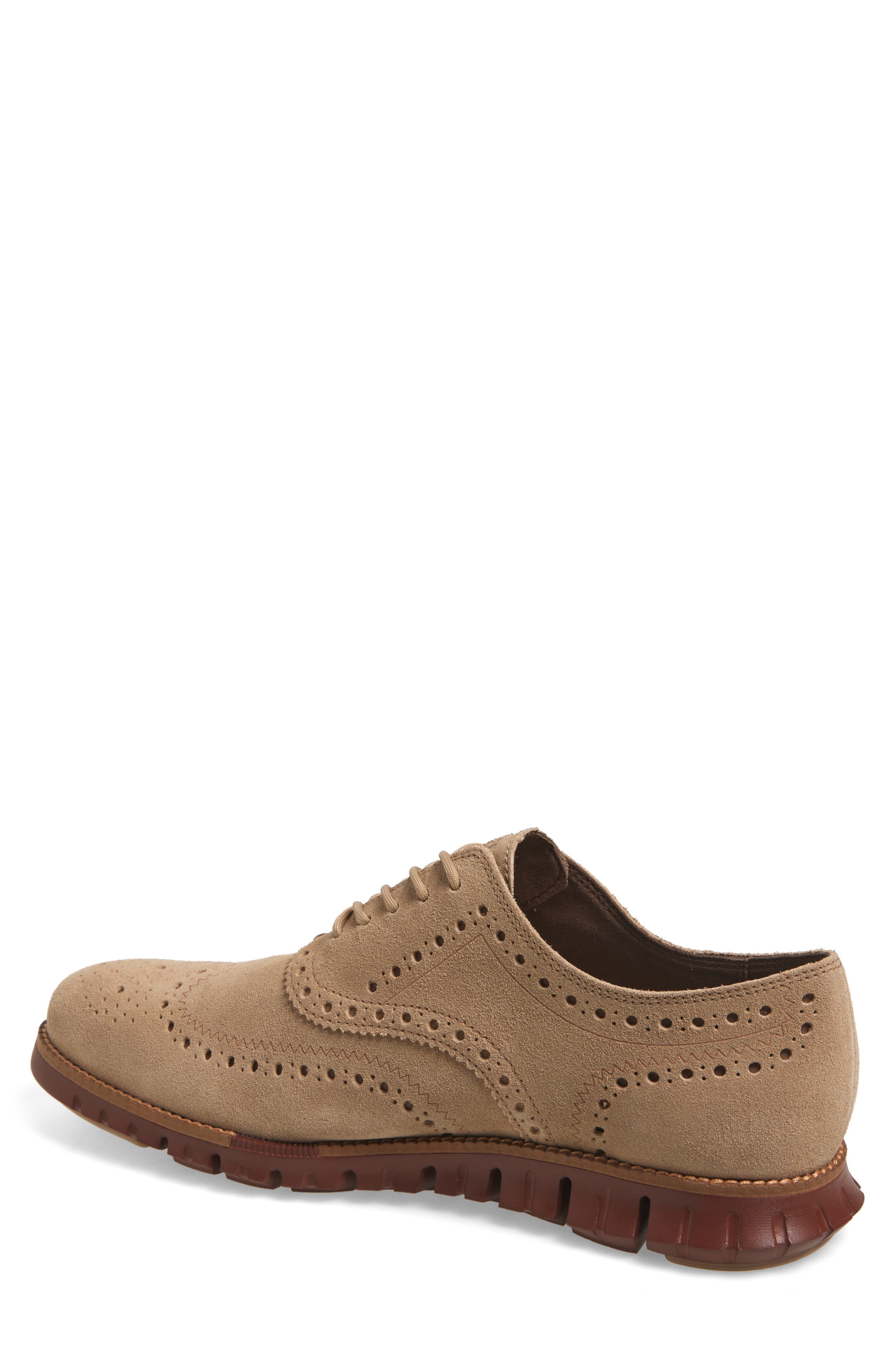 Cole Haan 'ZeroGrand' Wingtip, Alternate, color, Dark Latte Suede Natural