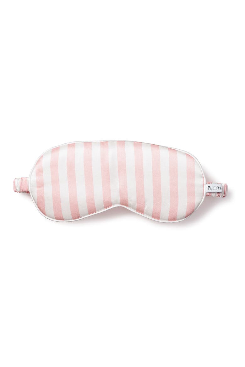 Stripe Silk Sleep Mask, Main, color, PINK