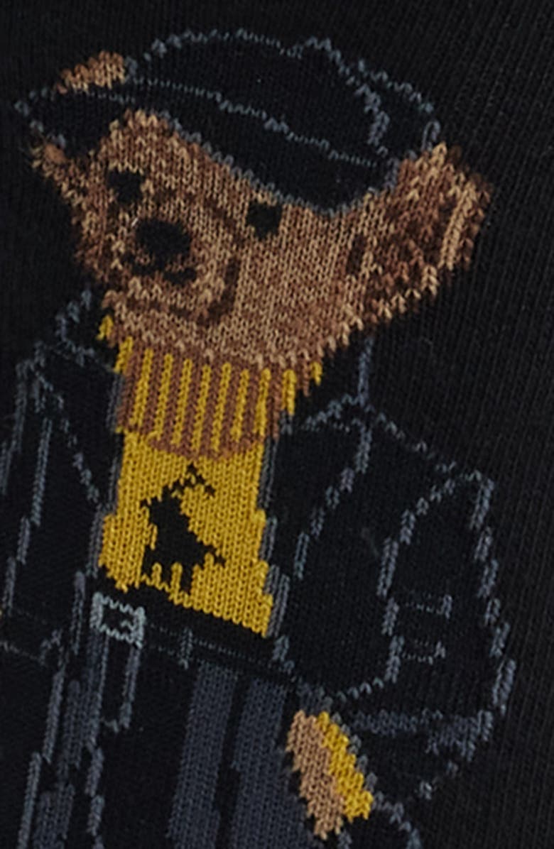 Polo Ralph Lauren Holiday Bear Crew Socks, Alternate, color, Black