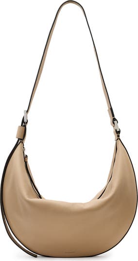 AllSaints Half Moon Leather Shoulder Bag | Nordstrom