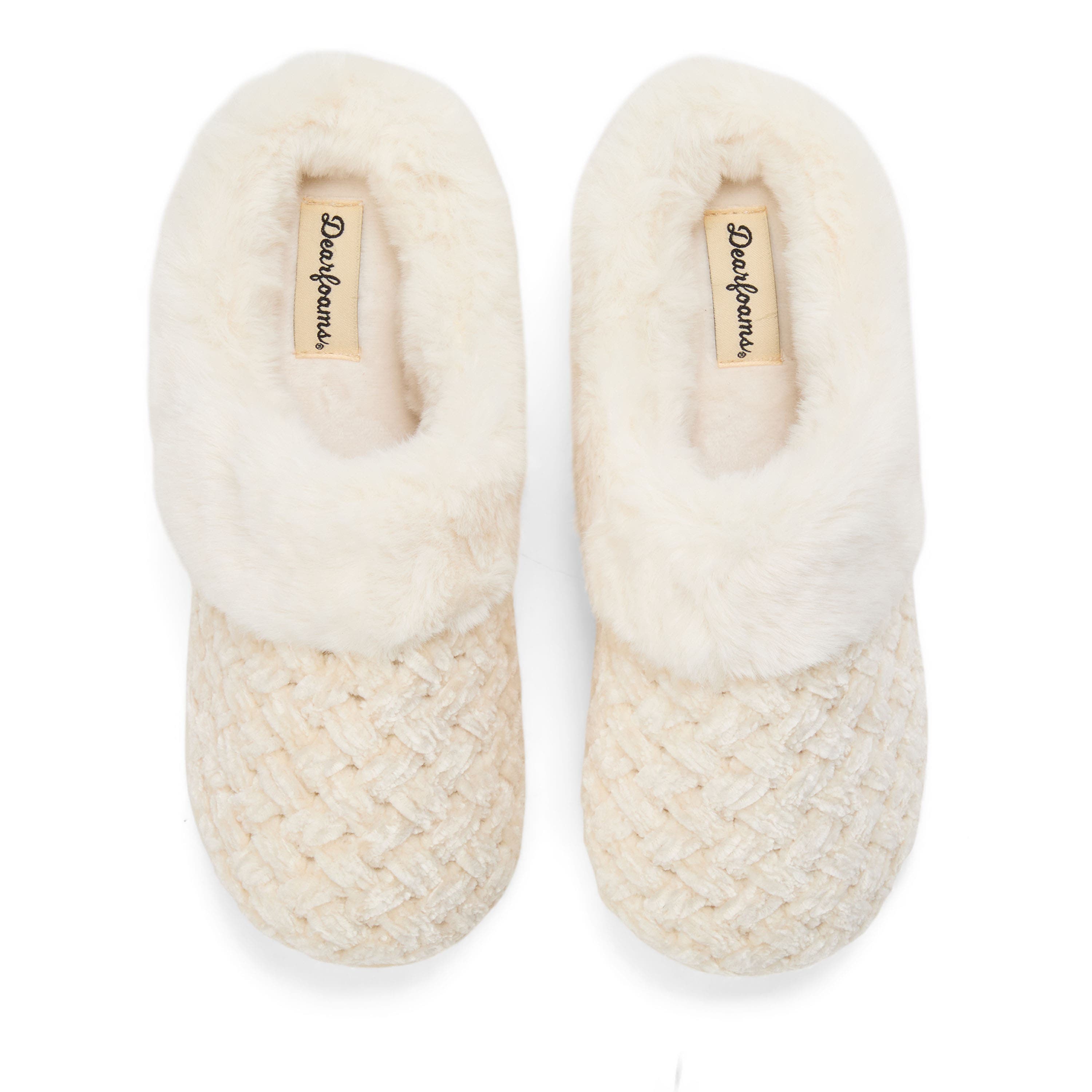 Claire Cable Knit Chenille Clog Slipper, Alternate, color, CREAM