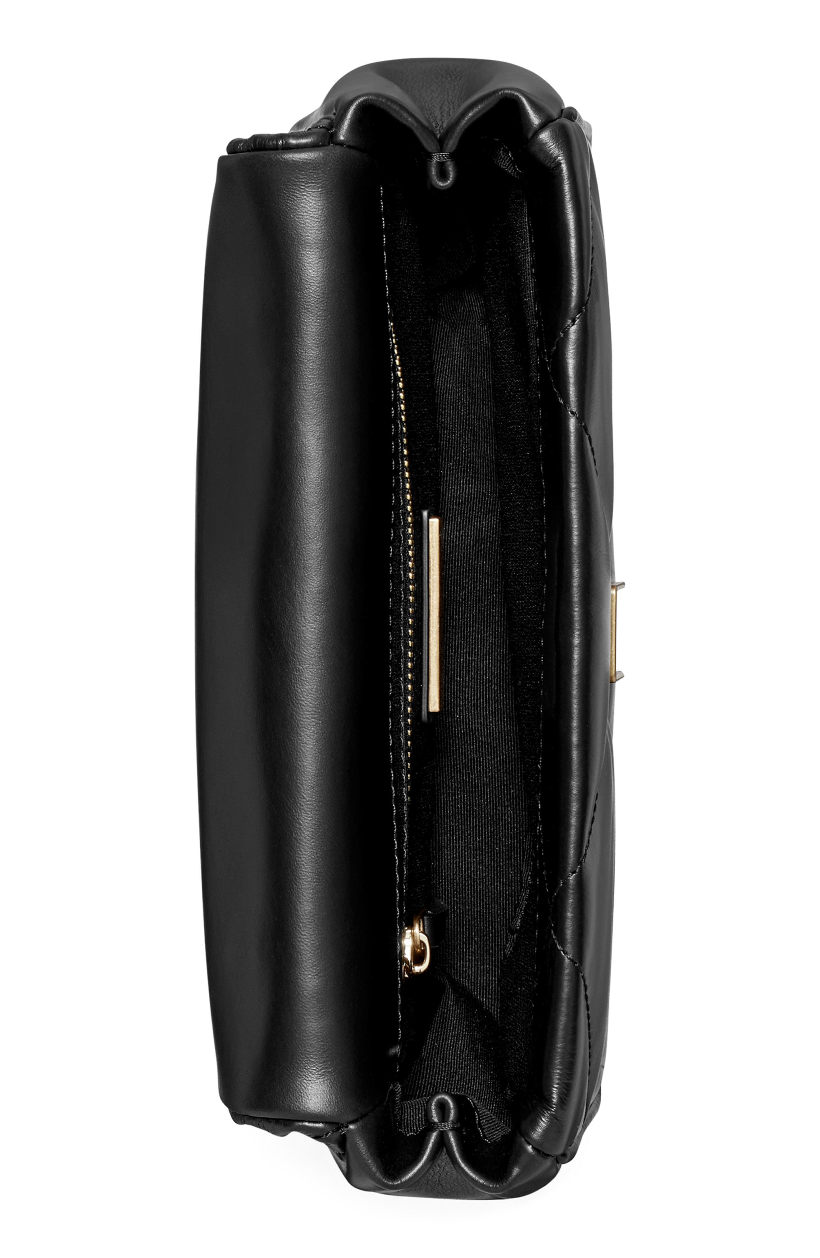 Tory Burch Kira Diamond Quilted Leather Top Handle Bag, Alternate, color, 