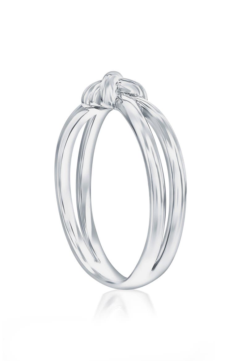 Knot Textured Ring, Alternate, color, SILVER